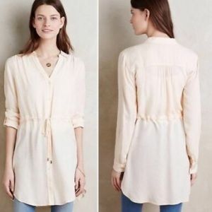 Anthropologie peach tunic